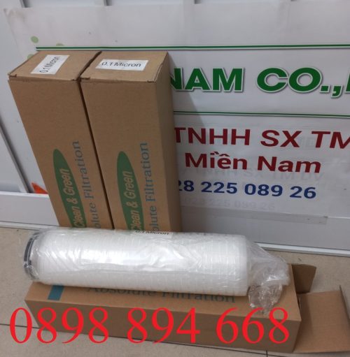 Lõi lọc giấy xếp MP 0.1 micron dùng cho lọc vi sinh